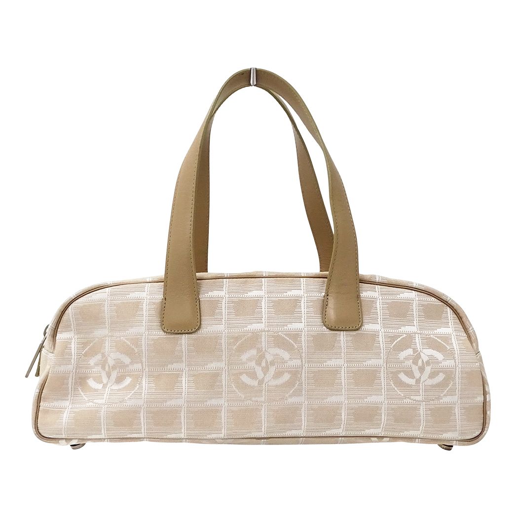 Chanel New Travel Bowling Bag Nylon Pink Silver