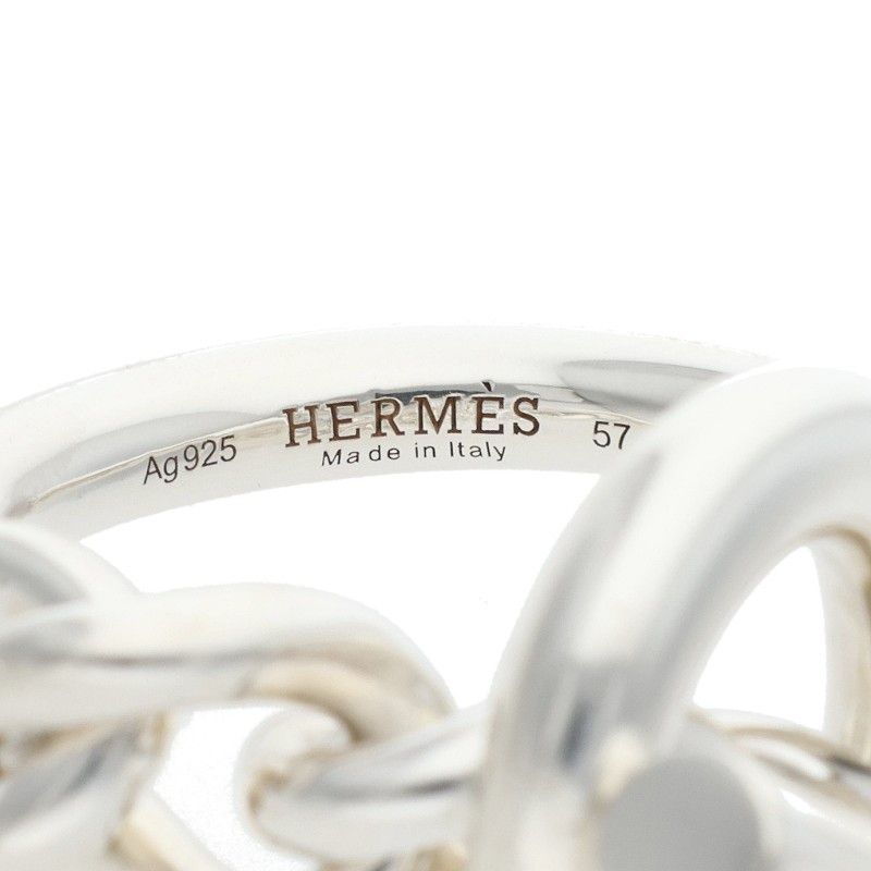 Hermes Croisette Silver Ring — view 3