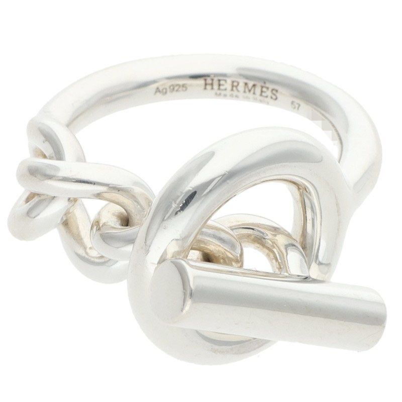 Hermes Croisette Silver Ring