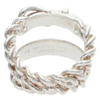 Hermes Boucles Sellier Inflexible Silver Ring — view 2