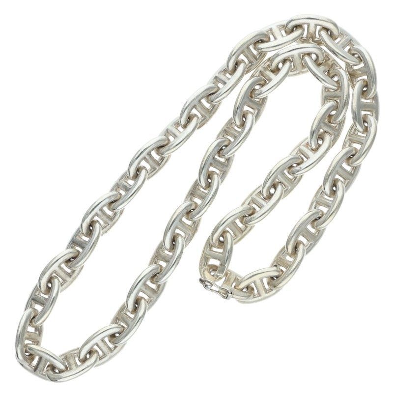 Hermes Chaine D'ancre Silver Choker Necklace PM — view 2