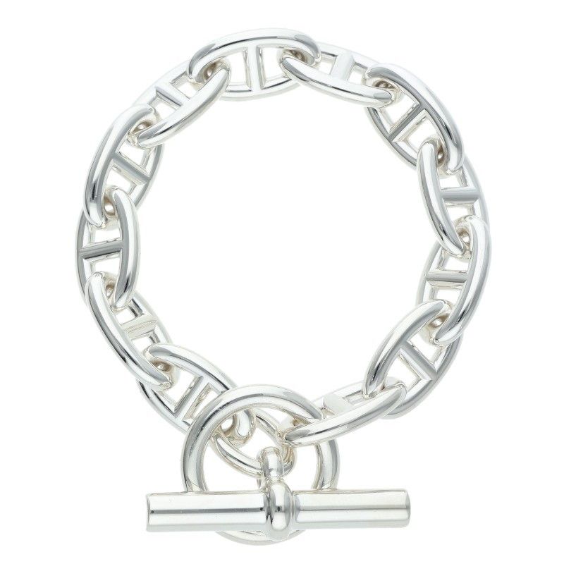 Hermes Chaine D'ancre GM Silver Bracelet