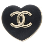 Chanel CC Logo Heart Brooch