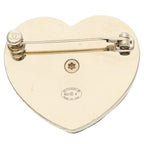 Chanel CC Logo Heart Brooch — view 2