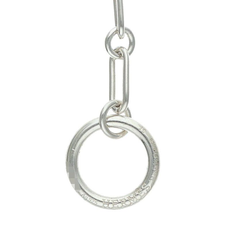 Hermes Chaine D'ancre Punk Silver Necklace — view 3