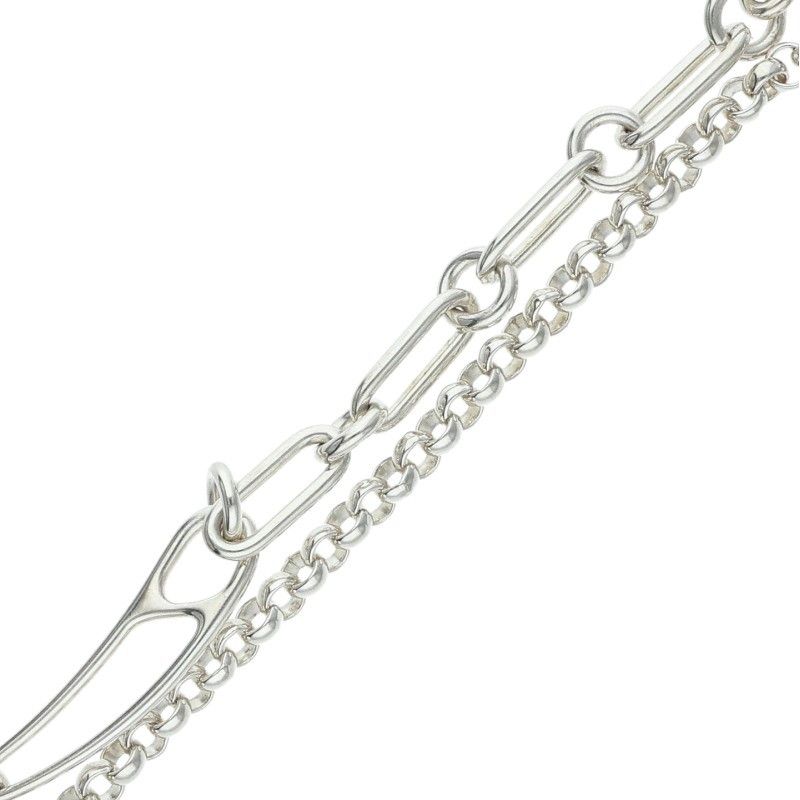 Hermes Chaine D'ancre Punk Silver Necklace — view 4