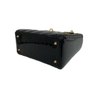 Dior Lady Patent Leather 2-Way Shoulder Bag Black — view 8