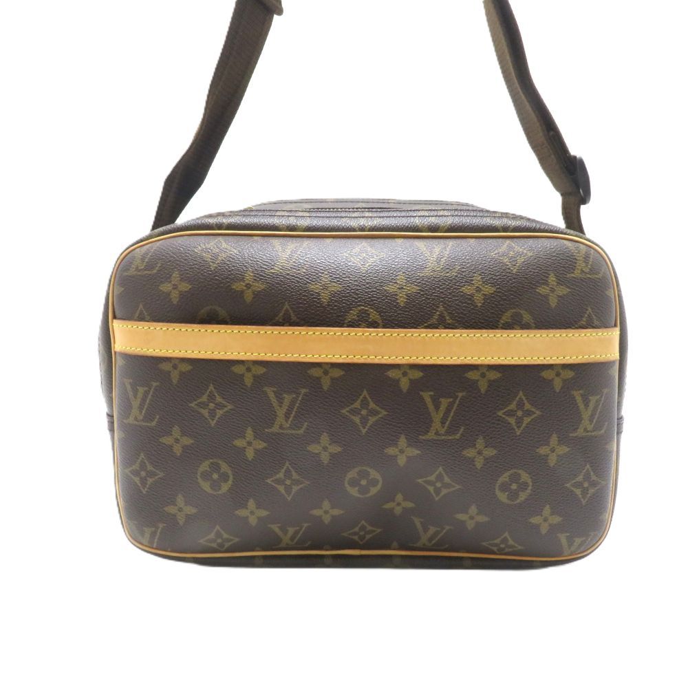 Louis Vuitton Reporter PM Monogram Shoulder Bag Brown