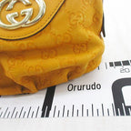 Gucci Interlocking G Guccissima Embossed Leather Pouch Yellow Gold — view 5