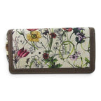 Gucci Bamboo Tassel Flora Zip Around Wallet Multicolor Leather Canvas — view 2