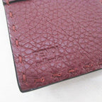 Fendi Peekaboo Selleria Bifold Wallet Stitch Burgundy Leather — view 7