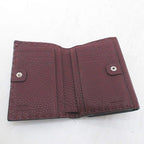 Fendi Peekaboo Selleria Bifold Wallet Stitch Burgundy Leather — view 8