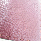 Fendi Peekaboo Selleria Bifold Wallet Stitch Burgundy Leather — view 6