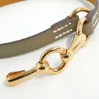 Hermes Leather Bracelet Gallop Punk Double Tour Etoupe T2 — view 5