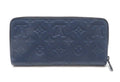 Louis Vuitton Zippy Wallet Horizontal Monogram Shadow Navy Leather
