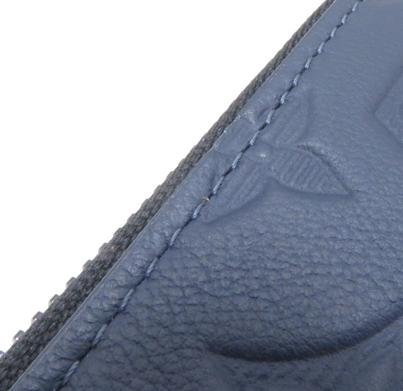 Louis Vuitton Zippy Wallet Horizontal Monogram Shadow Navy Leather — view 7