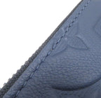 Louis Vuitton Zippy Wallet Horizontal Monogram Shadow Navy Leather — view 7