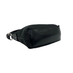 Prada Triangle Logo Tessuto Pocono Nylon Leather Shoulder Bag Black — view 7