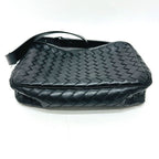 Bottega Veneta Shoulder Bag Intrecciato Leather Black — view 3