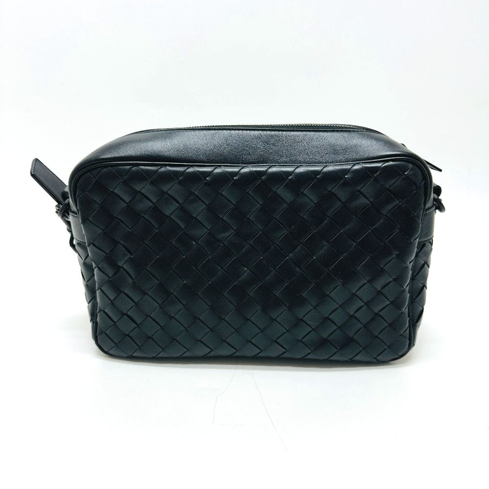 Bottega Veneta Shoulder Bag Intrecciato Leather Black — view 2
