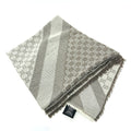 Gucci Shawl GG Pattern Wool Gray Scarf