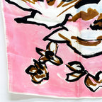 Dior Scarf Flower Motif Silk Pink — view 4