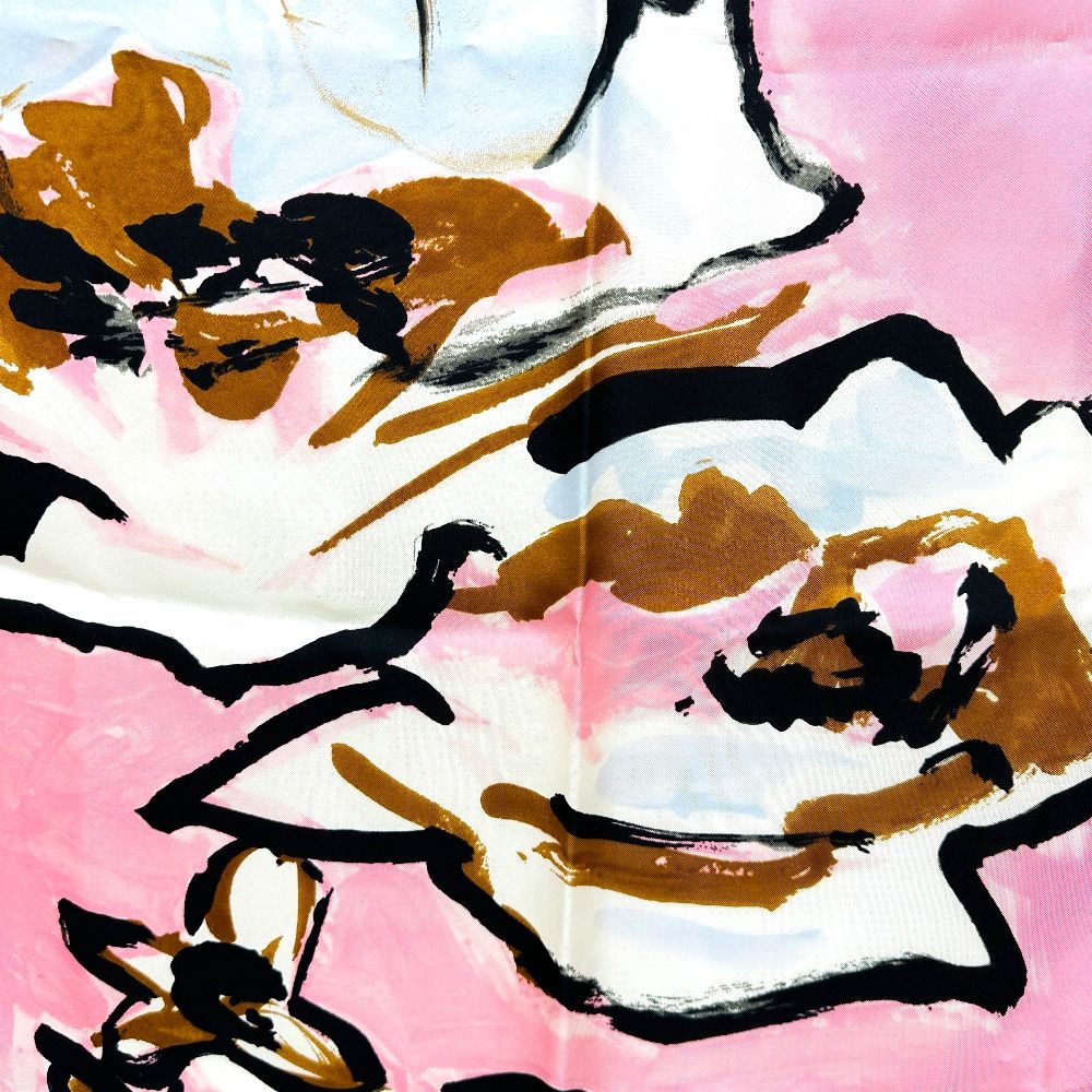 Dior Scarf Flower Motif Silk Pink — view 6