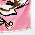 Dior Scarf Flower Motif Silk Pink — view 5