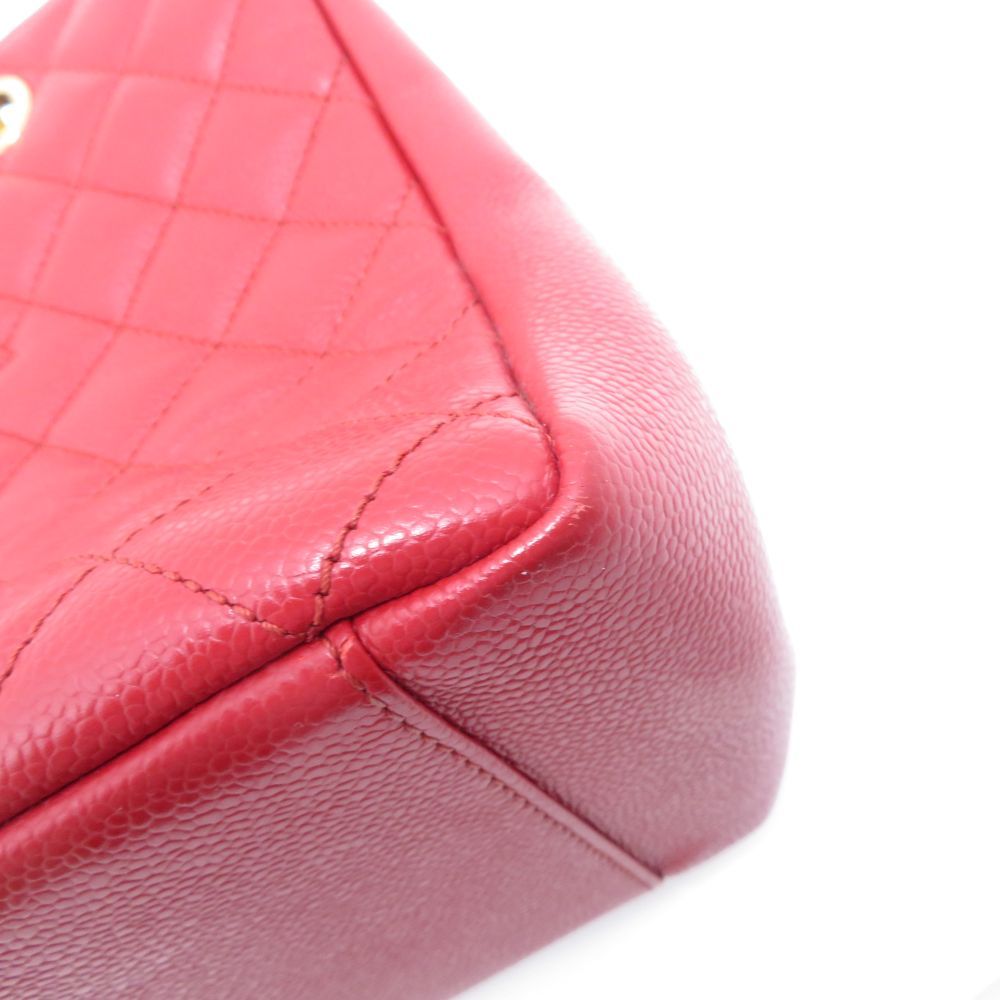 Chanel Grand Shopping Tote GST Red Caviar Shoulder Bag — view 6