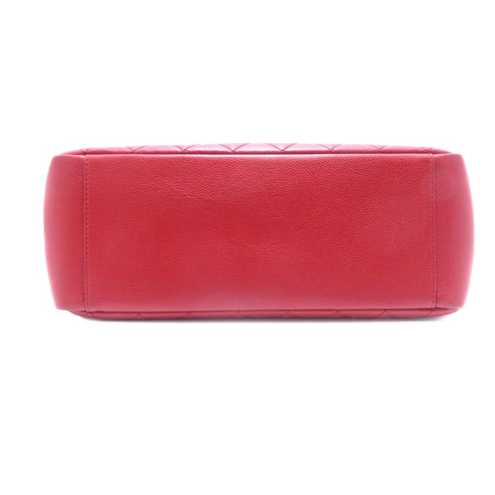Chanel Grand Shopping Tote GST Red Caviar Shoulder Bag — view 4