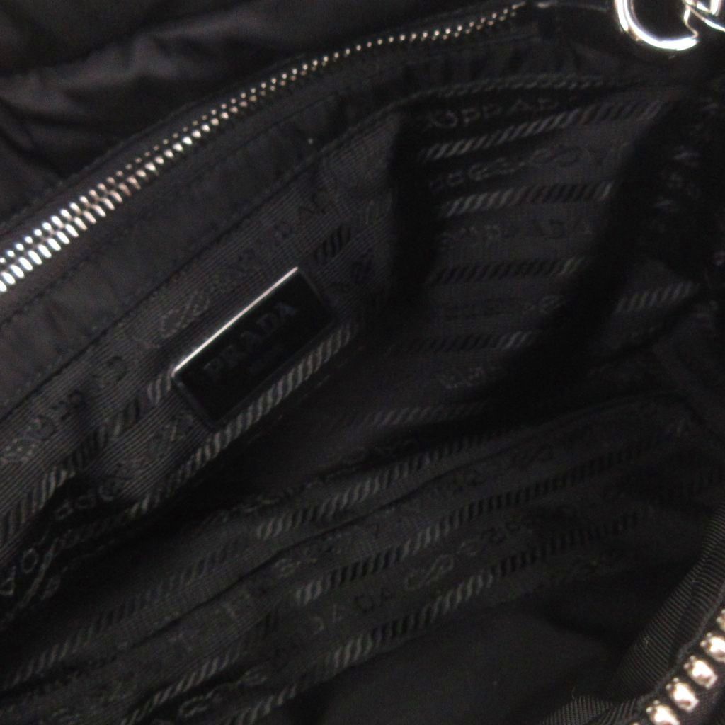 Prada Small Padded Re-Nylon Tote Bag Shoulder 2-Way Nylon Black — view 7