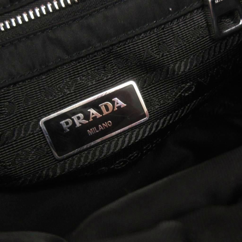 Prada Small Padded Re-Nylon Tote Bag Shoulder 2-Way Nylon Black — view 6