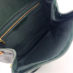 Louis Vuitton Cassia Leather Dark Green Backpack Gold — view 3