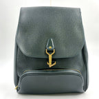 Louis Vuitton Cassia Leather Dark Green Backpack Gold
