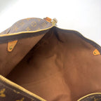 Louis Vuitton Keepall Bandouliere 60 Leather Brown Boston Bag Gold — view 6