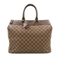 Louis Vuitton Greenwich PM Damier Ebene Brown Boston Bag Gold