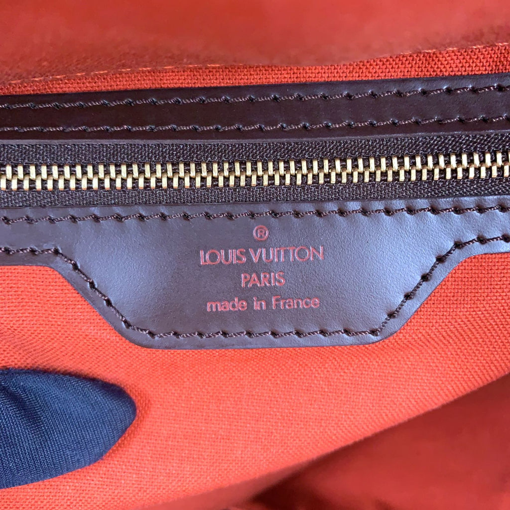 Louis Vuitton Greenwich PM Damier Ebene Brown Boston Bag Gold — view 4