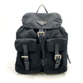 Prada Nylon Black Backpack Silver