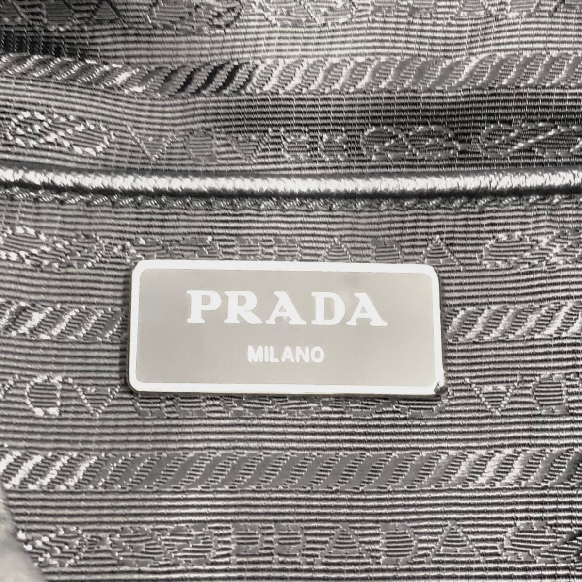 Prada Nylon Black Backpack Silver — view 4