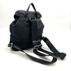 Prada Nylon Black Backpack Silver — view 2