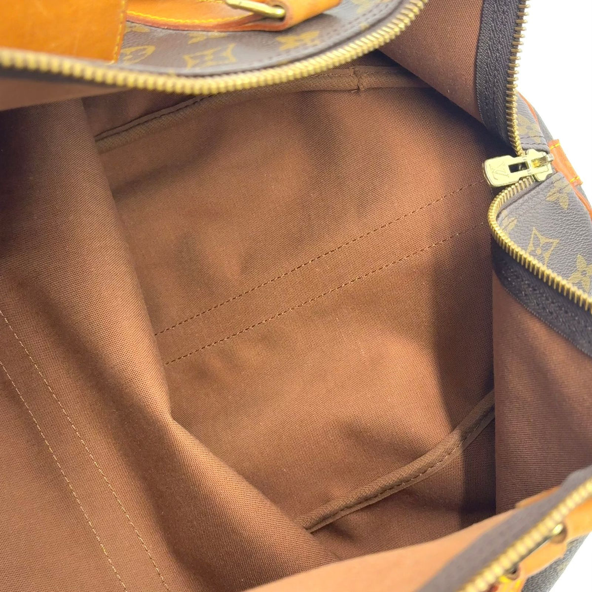 Louis Vuitton Keepall Bandouliere 60 Monogram Leather Brown Boston Bag Gold — view 5