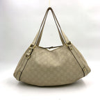 Gucci Abbey Leather Ivory Handbag Gold