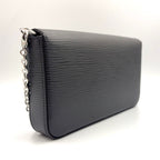 Louis Vuitton Pochette Felicie Leather Black Shoulder Bag Silver — view 2