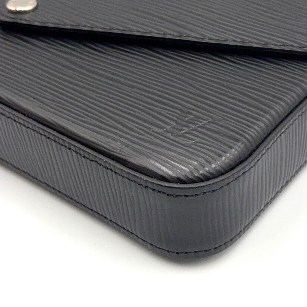 Louis Vuitton Pochette Felicie Leather Black Shoulder Bag Silver — view 8