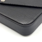 Louis Vuitton Pochette Felicie Leather Black Shoulder Bag Silver — view 8