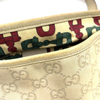 Gucci Abbey Leather Ivory Handbag Gold — view 6