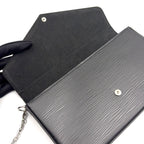 Louis Vuitton Pochette Felicie Leather Black Shoulder Bag Silver — view 6
