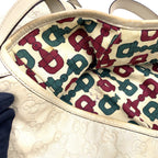 Gucci Abbey Leather Ivory Handbag Gold — view 5