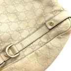 Gucci Abbey Leather Ivory Handbag Gold — view 8