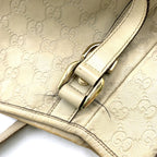 Gucci Abbey Leather Ivory Handbag Gold — view 7